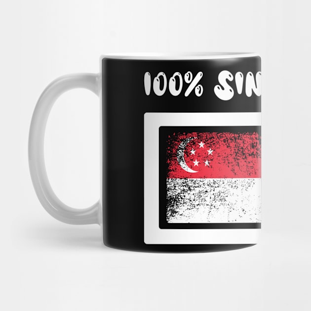 100 Percent Singaporean Flag by ThyShirtProject - Affiliate